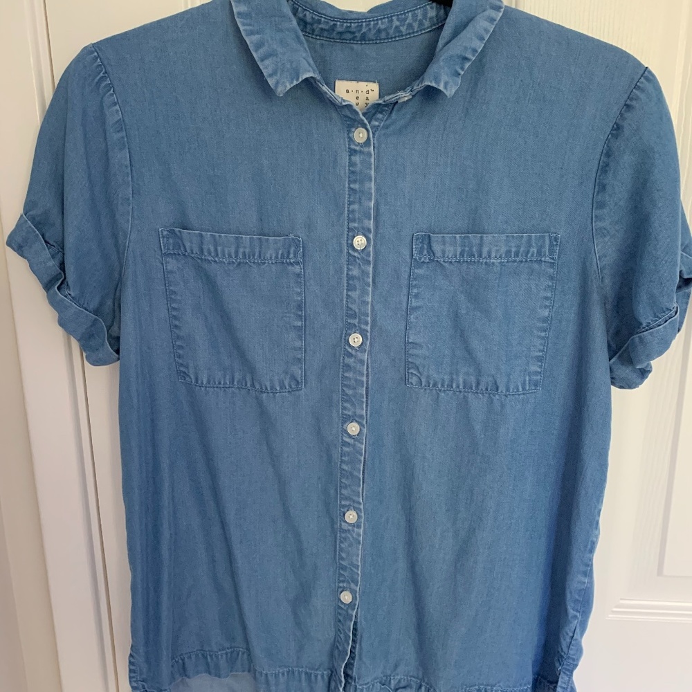 A New Day- blue jean shirt